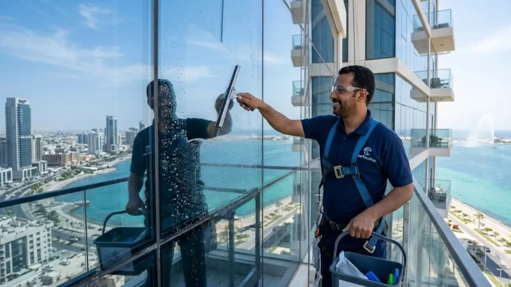 خدمة تنظيف النوافذ