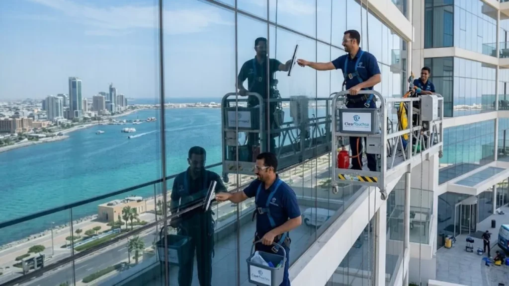 خدمة تنظيف النوافذ